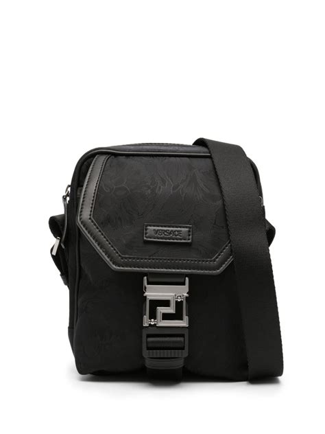 versace black nylon messenger bag|versace crossbody bags.